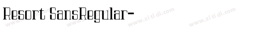 Resort SansRegular字体转换
